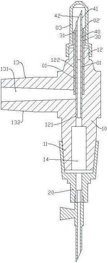 Clean blood collecting instrument and clean blood collecting method and blood collecting device thereof