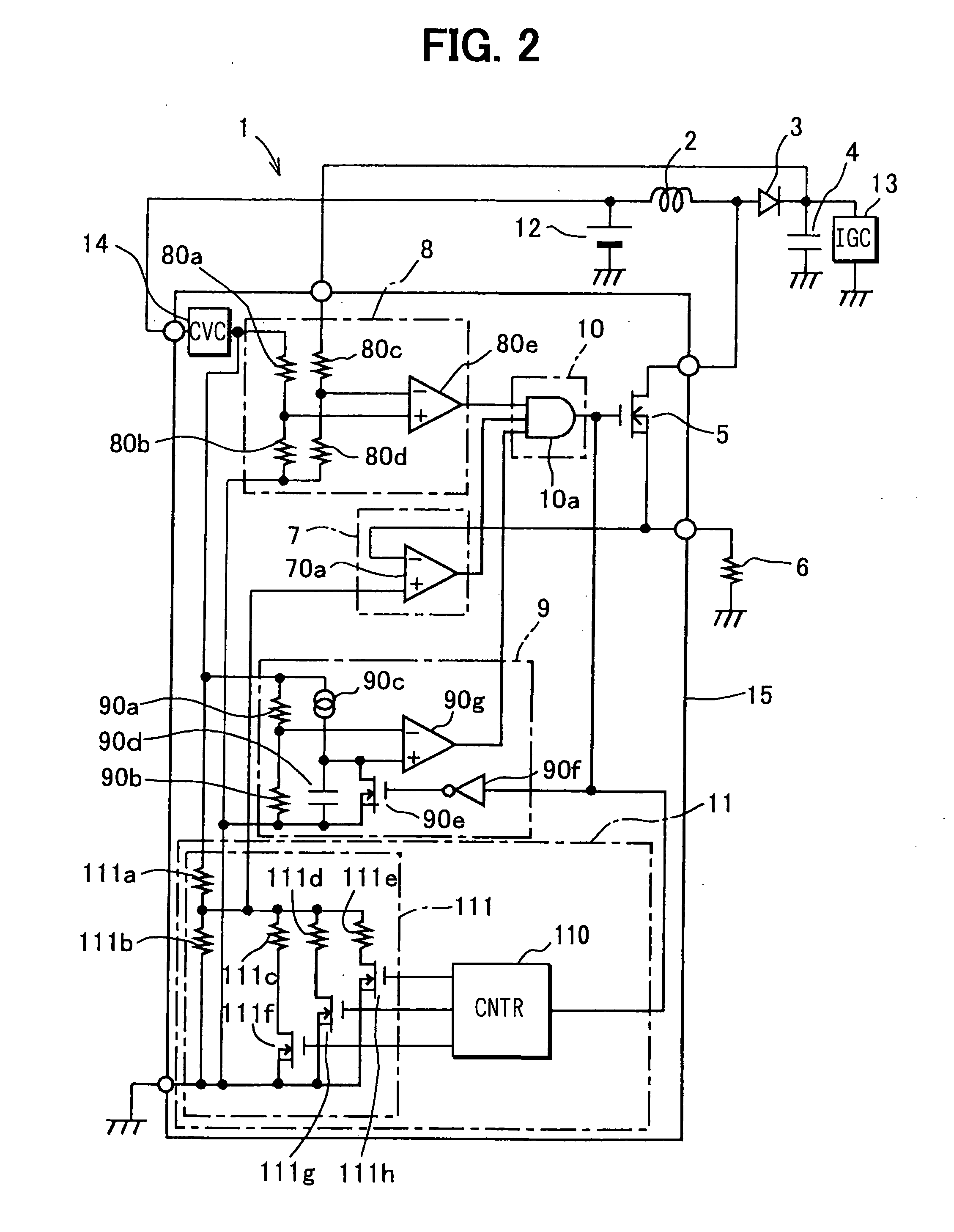 DC-DC converter for boosting input voltage at variable frequency