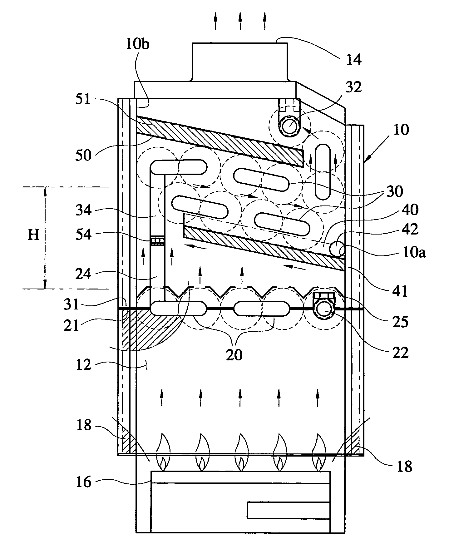 Condensing gas boiler having structure of preventing corrosion caused by using heterogeneous metal