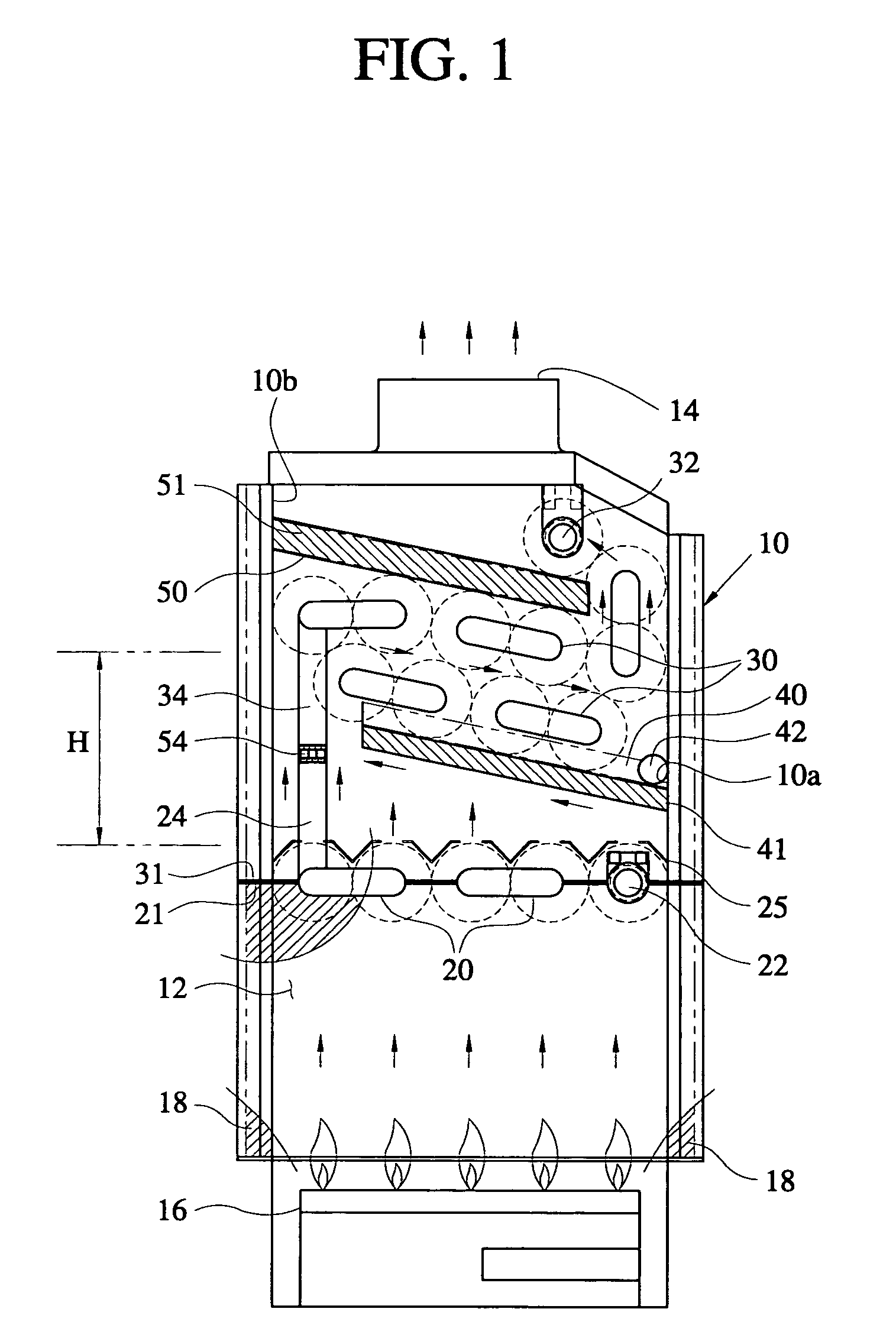 Condensing gas boiler having structure of preventing corrosion caused by using heterogeneous metal
