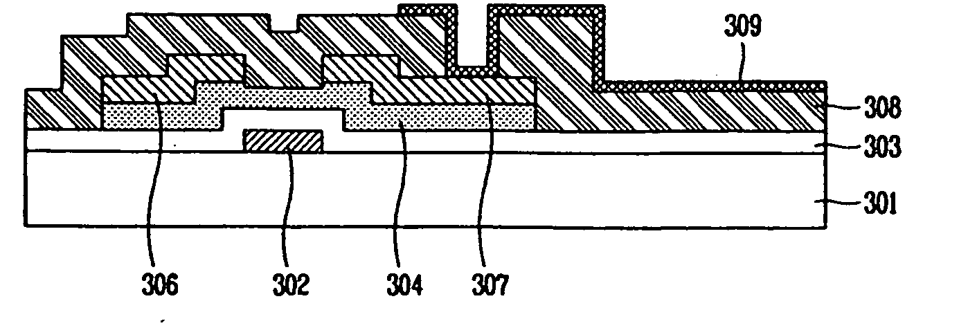 Transistor array substrate fabrication for an LCD