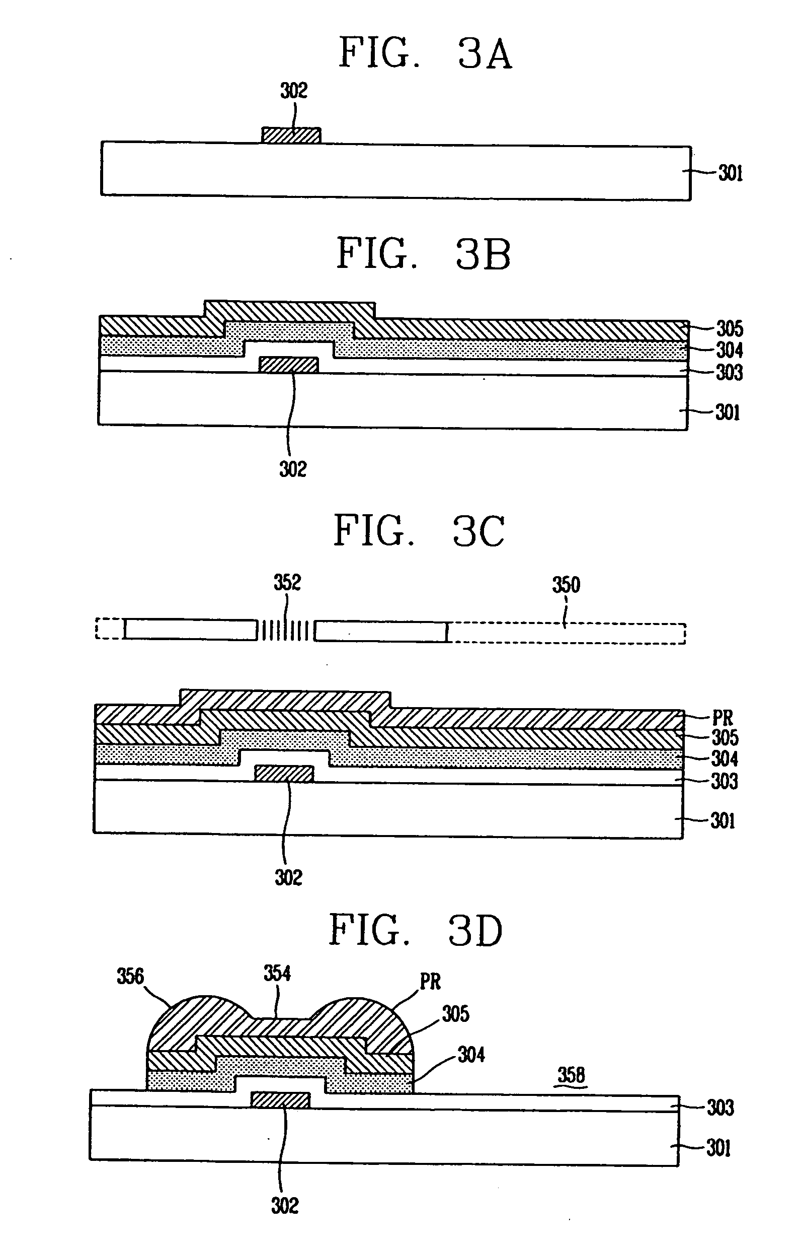 Transistor array substrate fabrication for an LCD