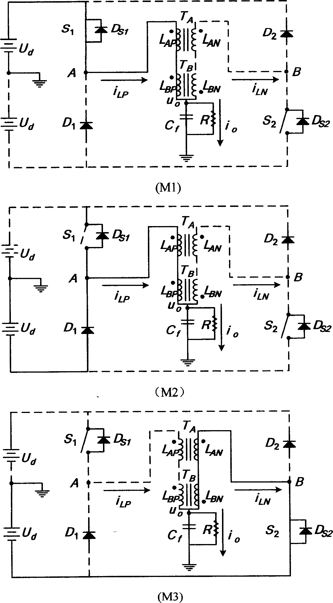 Magnetism-integrated double decompression semi-bridge converter