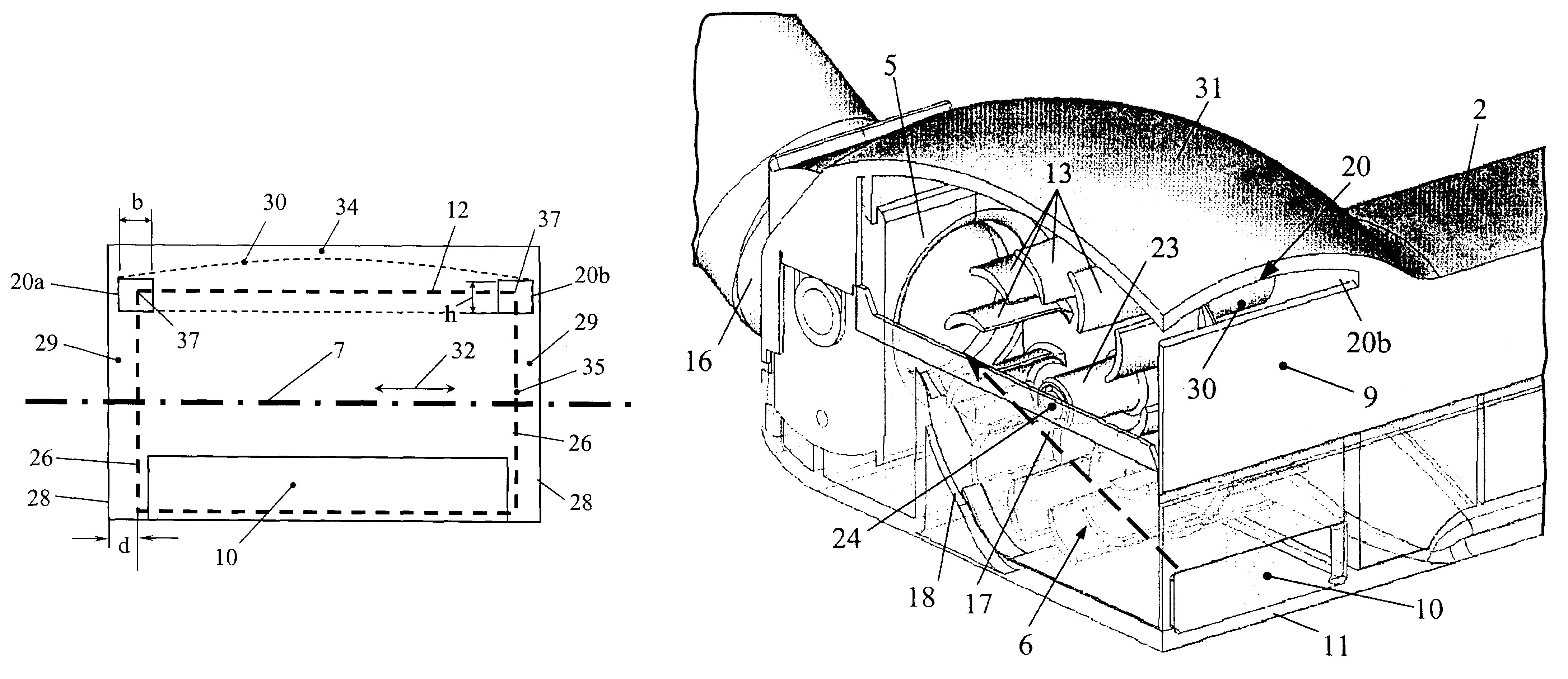 Vacuum cleaning tool having an air turbine with stabilizing air stream