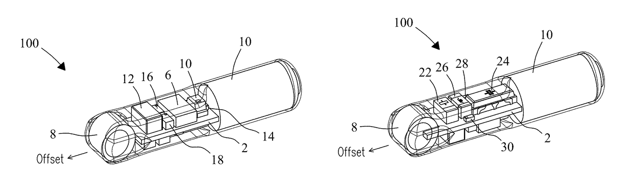 Injectable acoustic transmission devices and process for making and using same