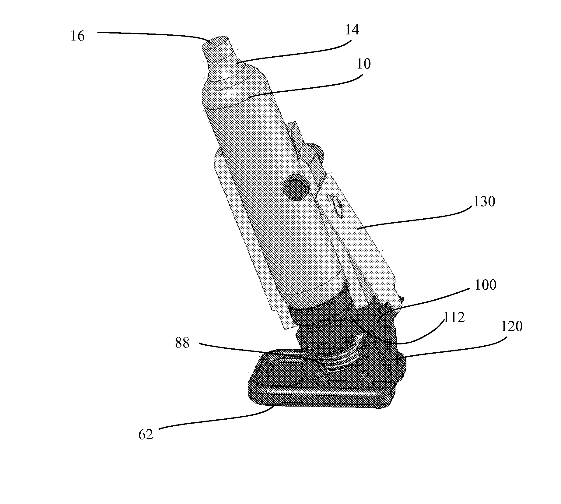 Magazine Assembly for Presenting a Pressure Cartridge to a Compressed Gas Powered Device