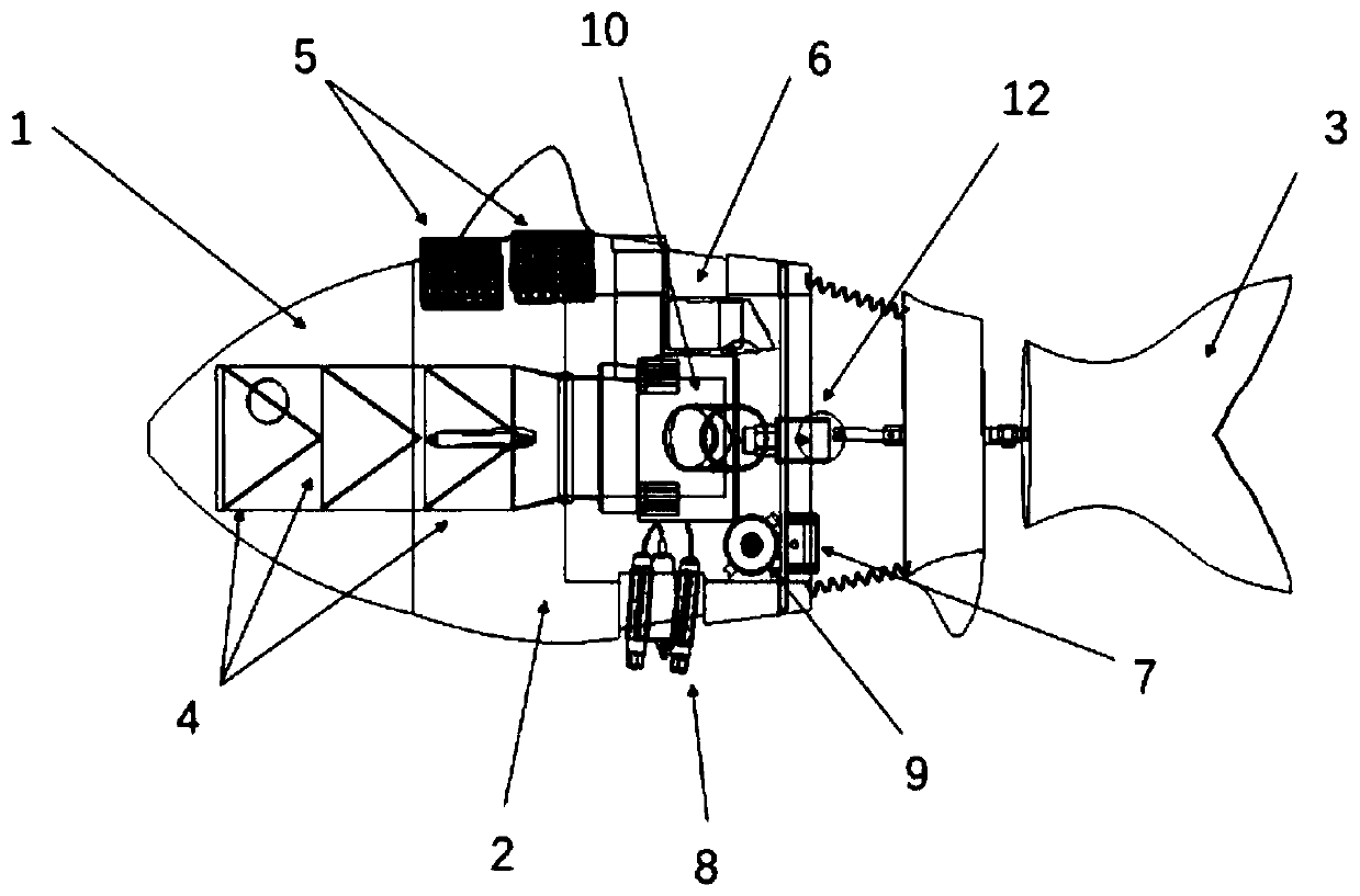 Multifunctional cleaning bionic robotic fish for industrial aquaculture area