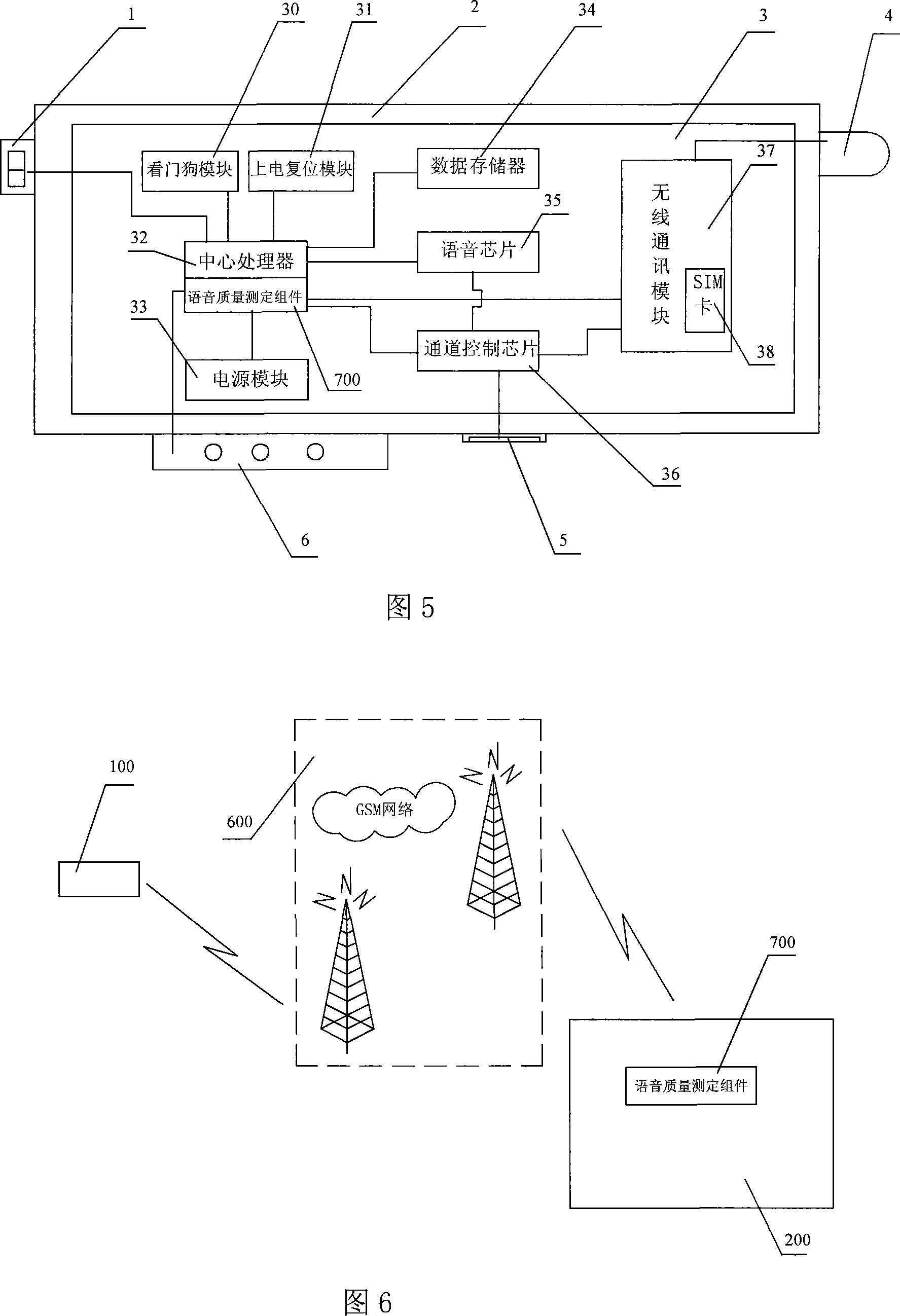 Mobile communications network remote control detecting system and speech quality remote detecting method