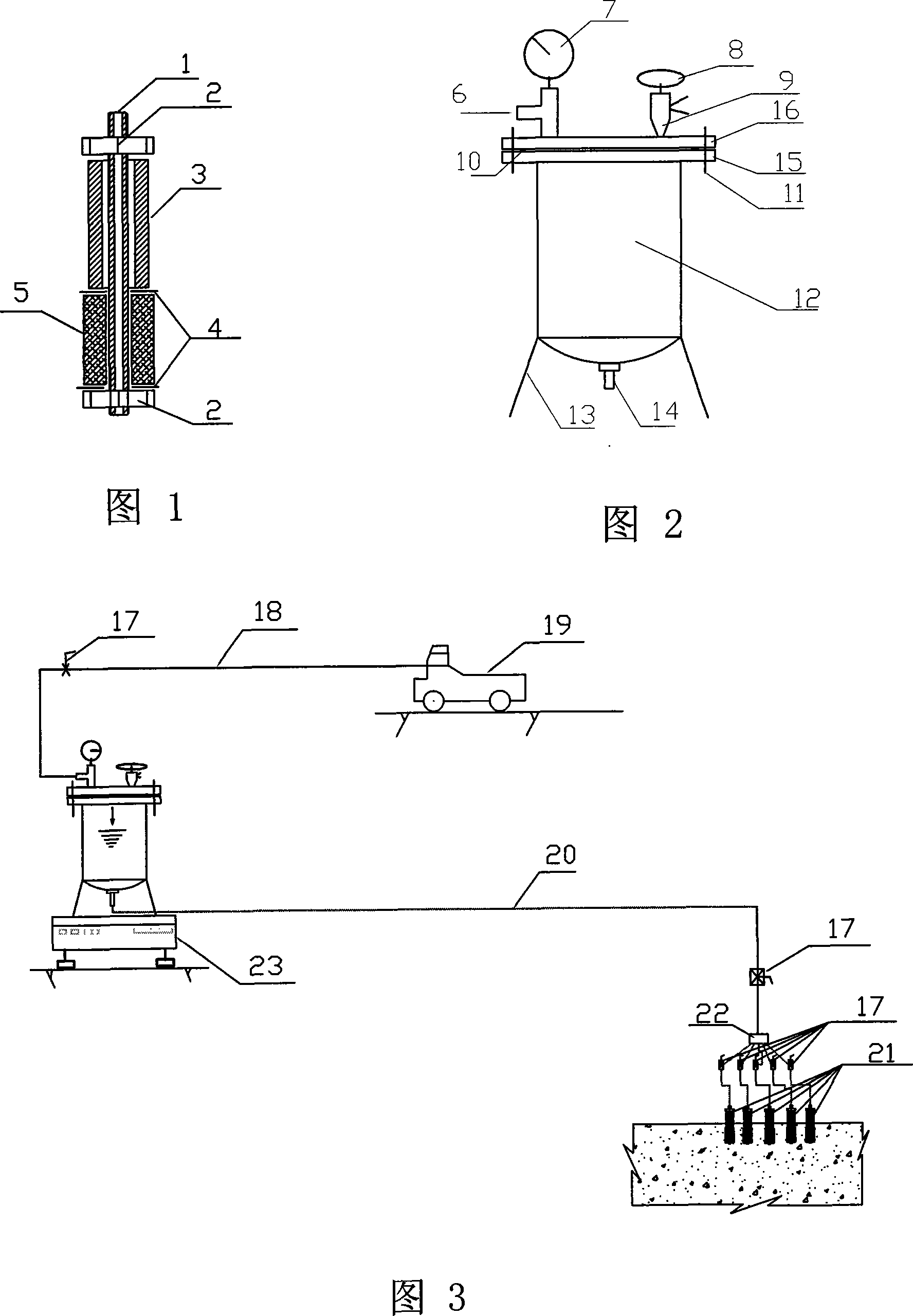 Method and device for repairing concrete gap with chemical grout