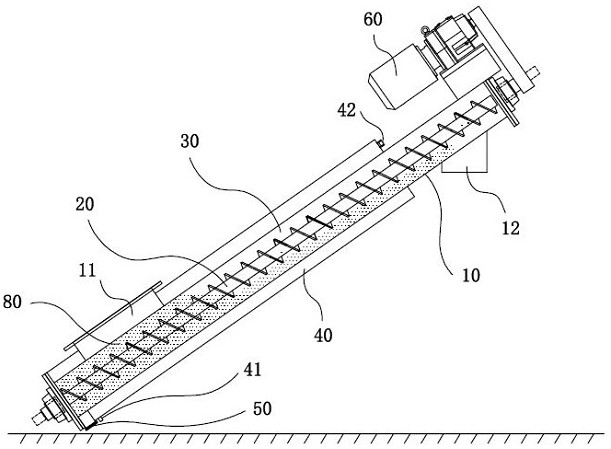 Air inlet prevention material conveying device and air inlet prevention method of material conveying device