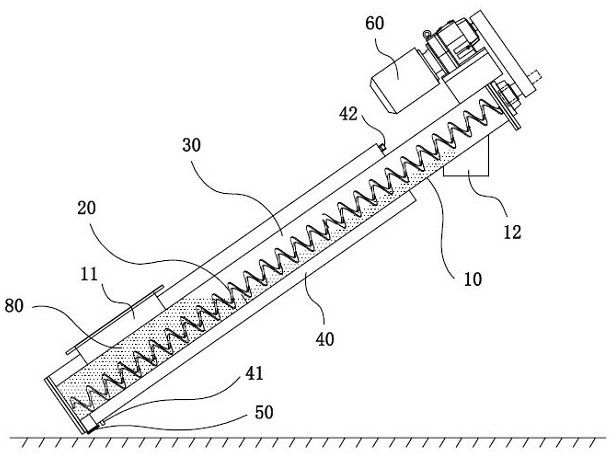 Air inlet prevention material conveying device and air inlet prevention method of material conveying device