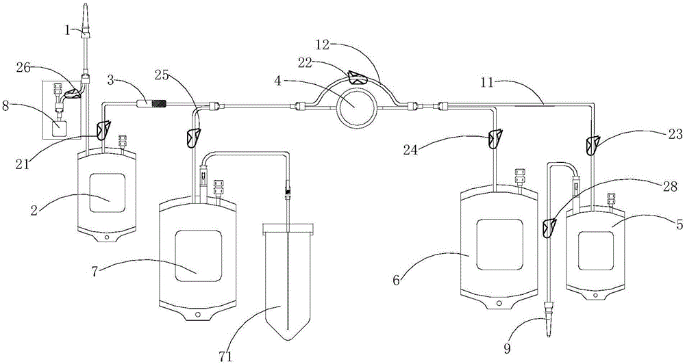 Flushing fluid for collecting leukocyte or monocyte and collecting device