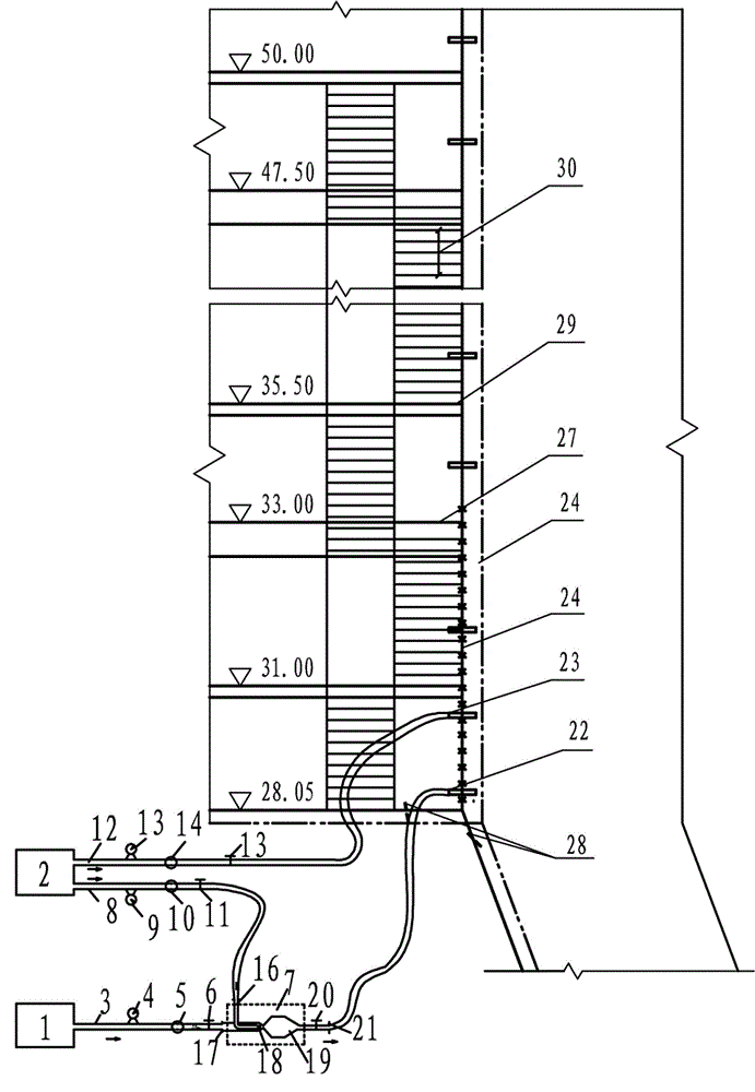 Wind-guiding chemical grouting device and grouting method of the same