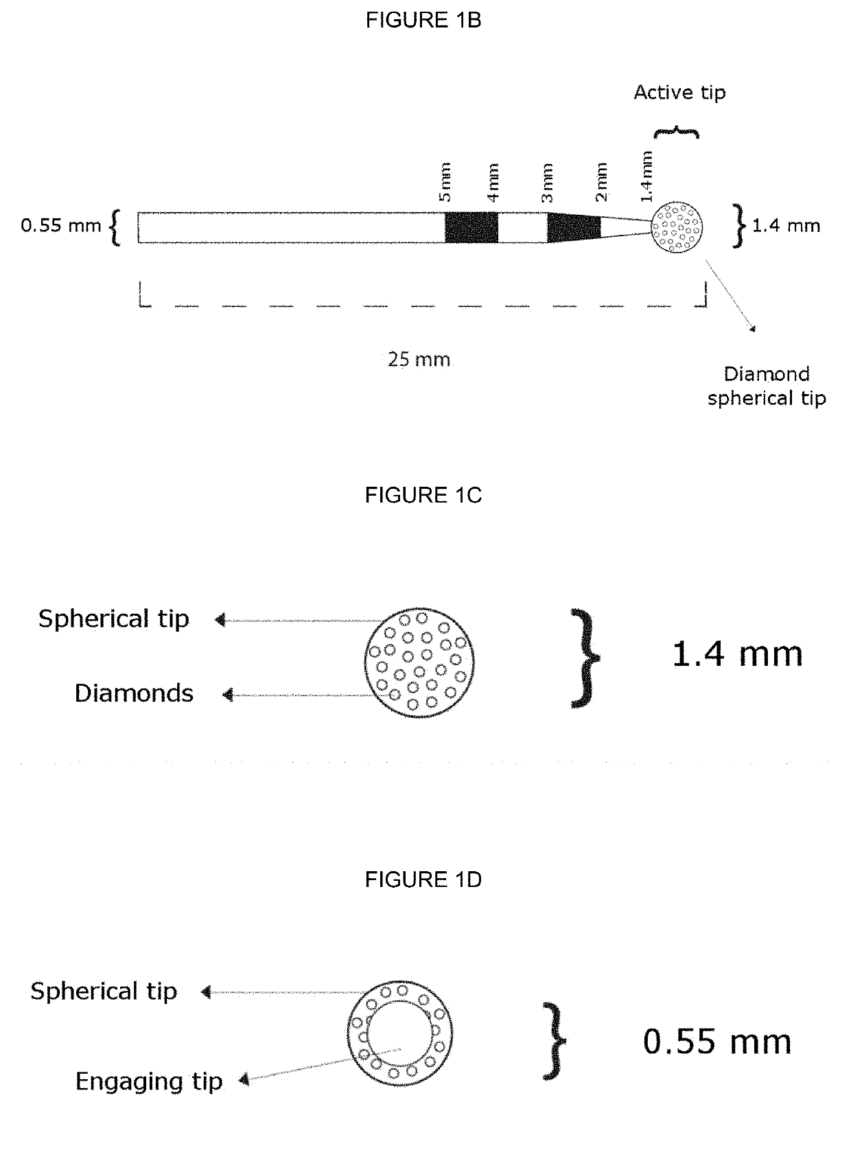 Device with millimetric grading for osteotomy