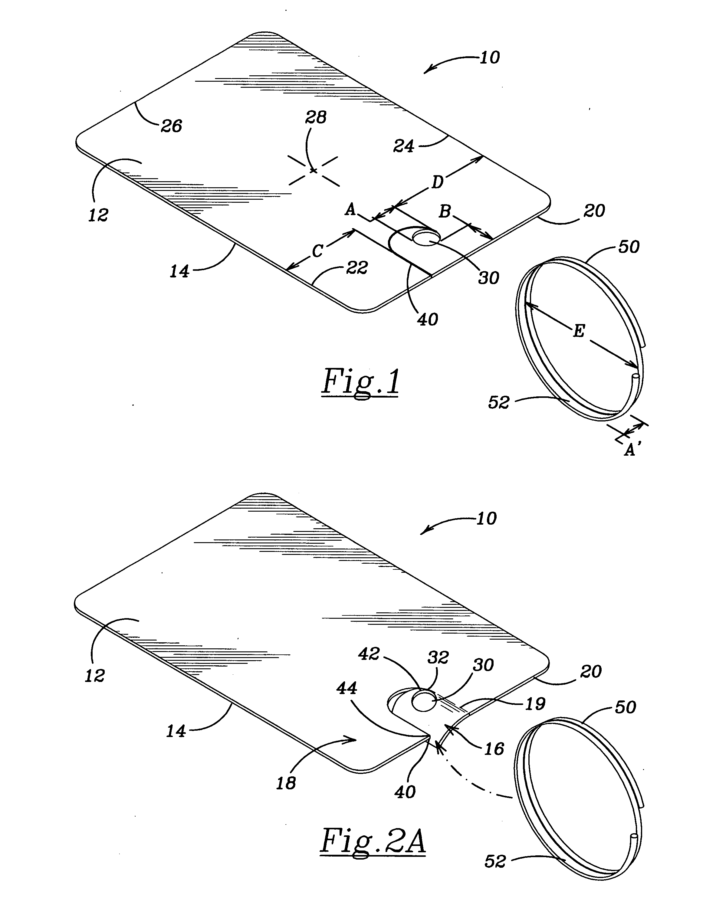 Removably attachable card and card retaining device