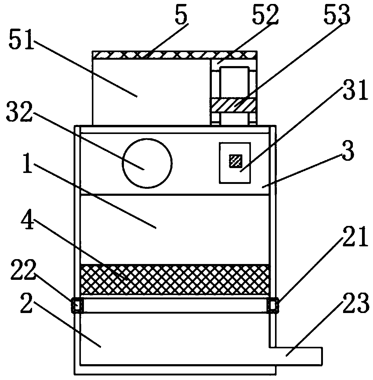 Efficient grinding kitchen garbage treatment device