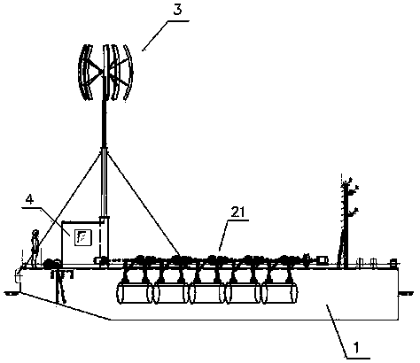 A floating wave energy generation system