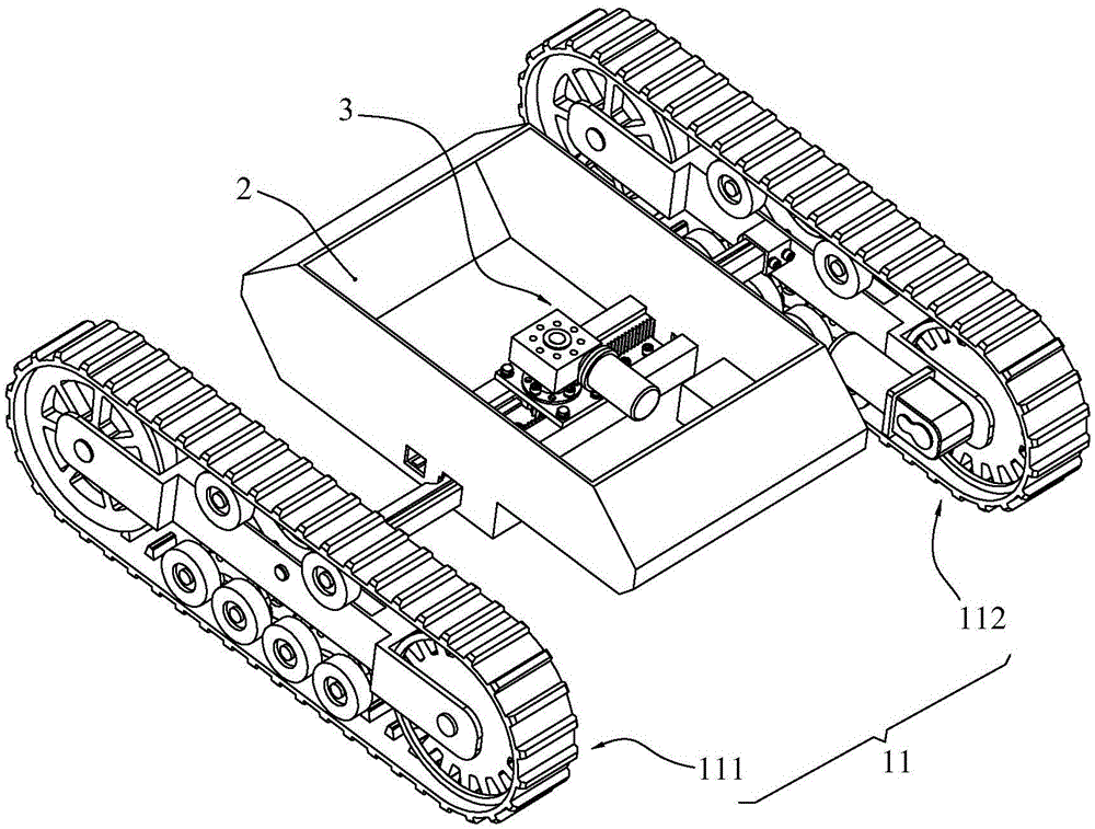 Movable platform using gear and rack for adjusting width and robot with same