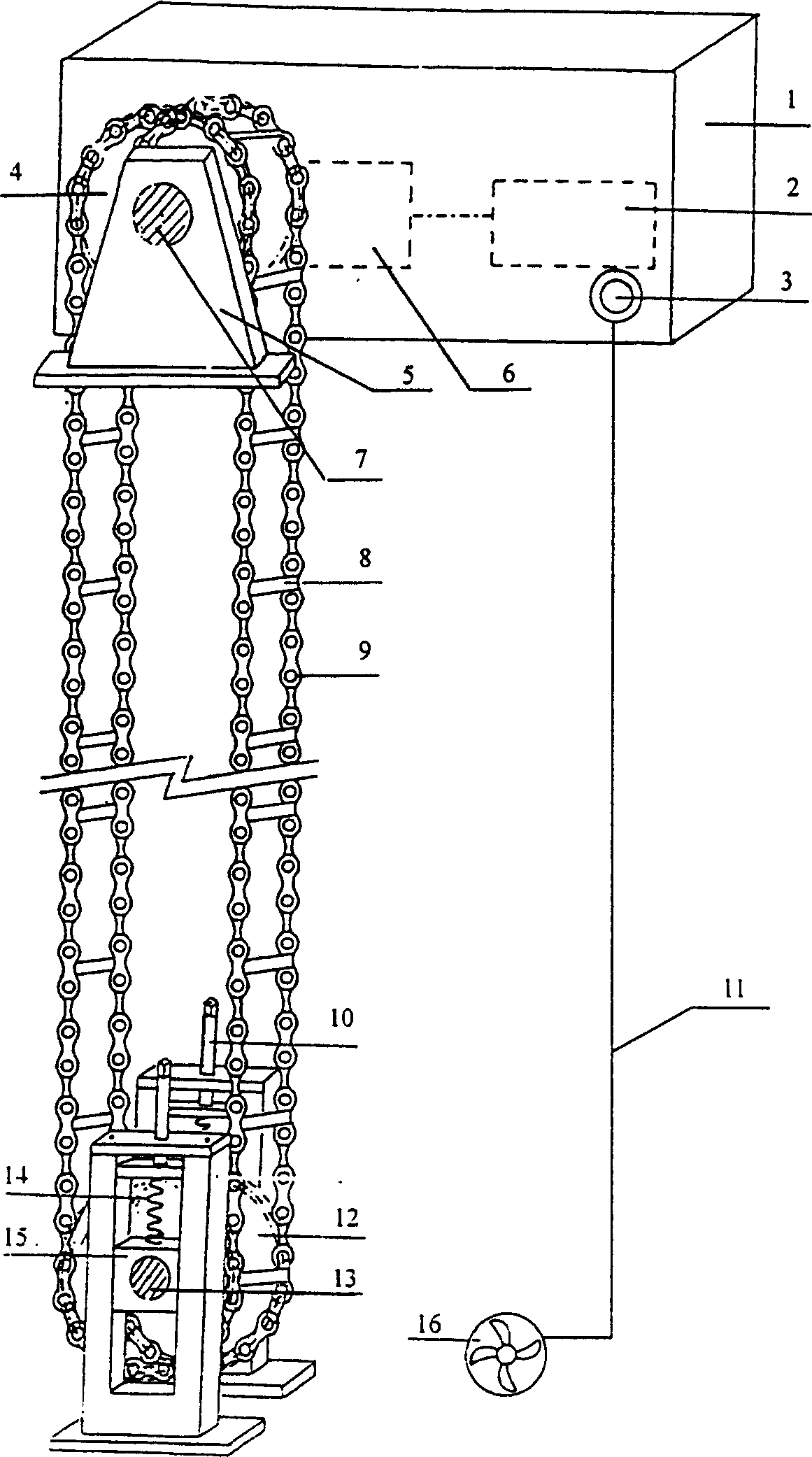 Balance wheel speed regulating type slow landing jack ladder escape device