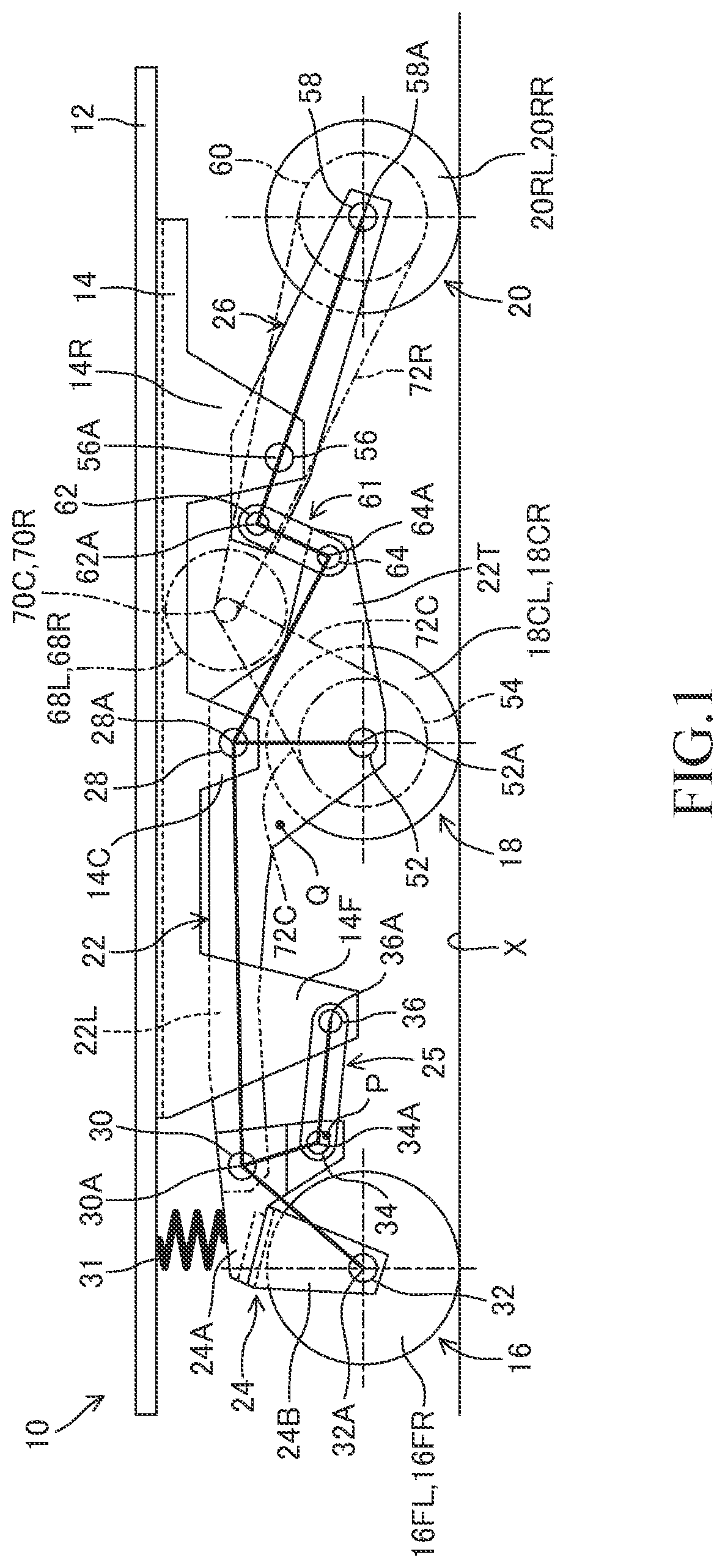 Three-row wheel vehicle