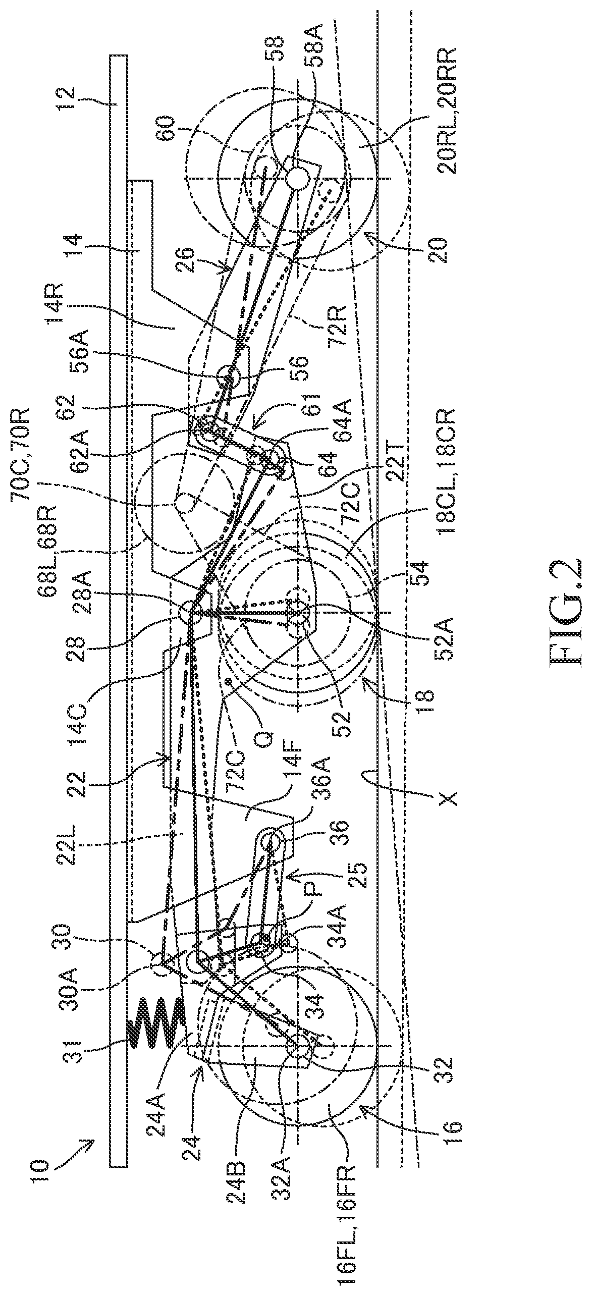 Three-row wheel vehicle