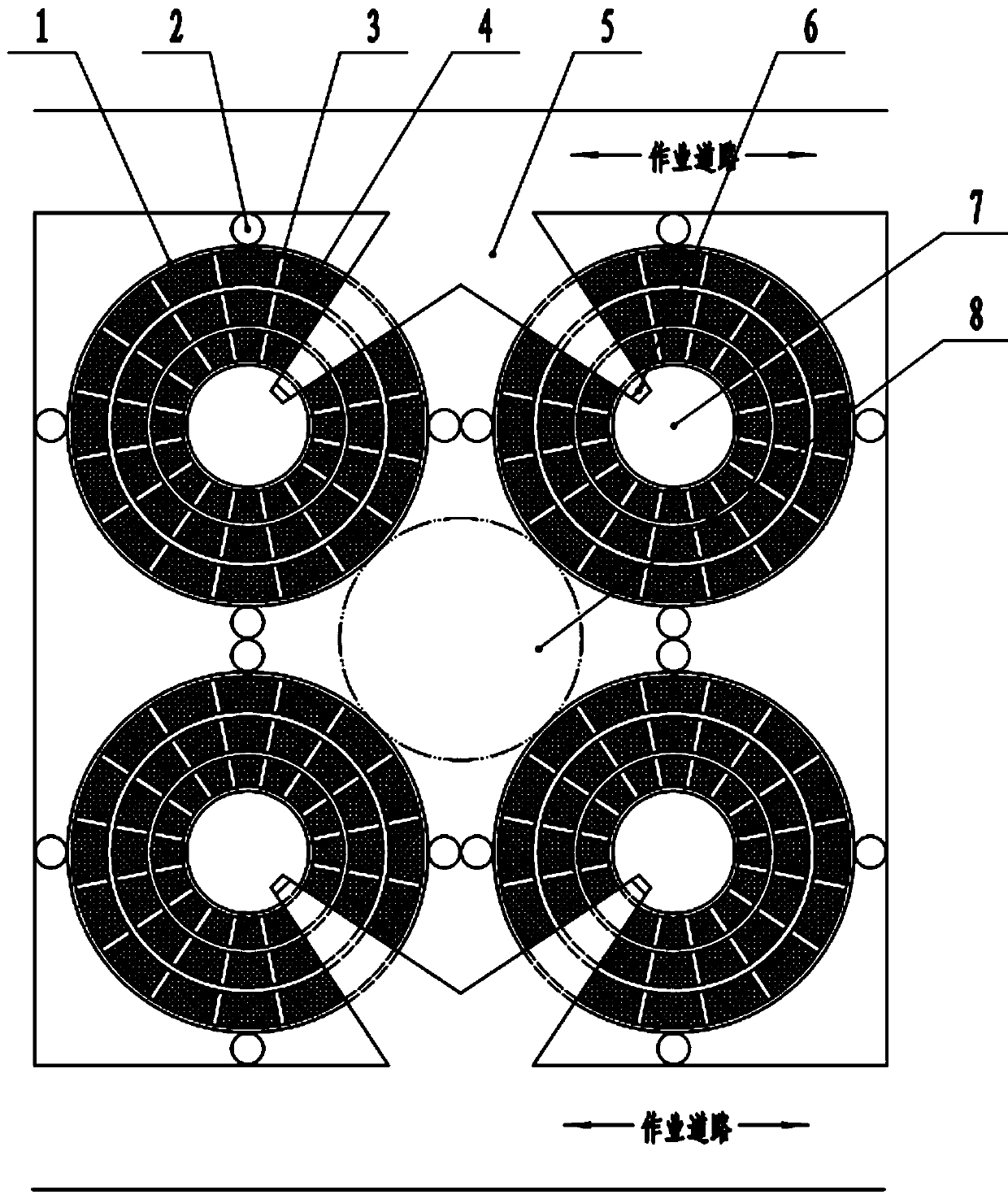 Water surface rotating carrier agriculture and fishery three-dimensional production automation system