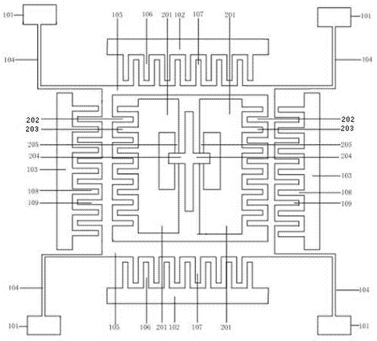 Monolithic integrated CMOS (Complementary Metal Oxide Semiconductor) MEMS (Micro-electromechanical Systems) multilayer metal three-axis capacitive accelerometer and manufacturing method thereof