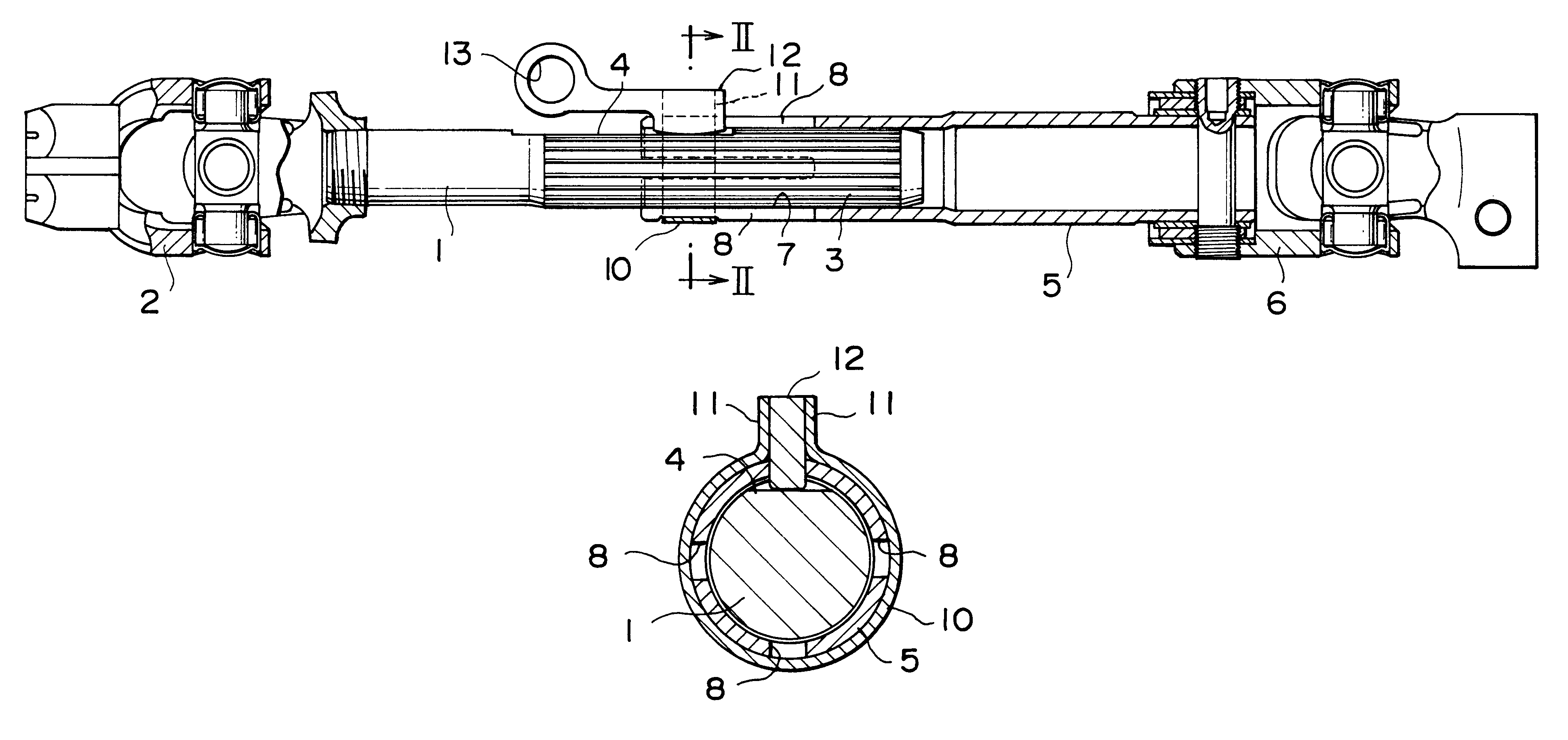 Coupling structure of variable length shaft