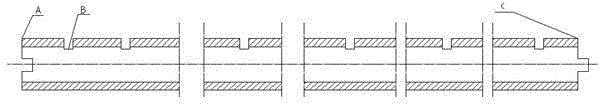 Steel pipe combined guide bar