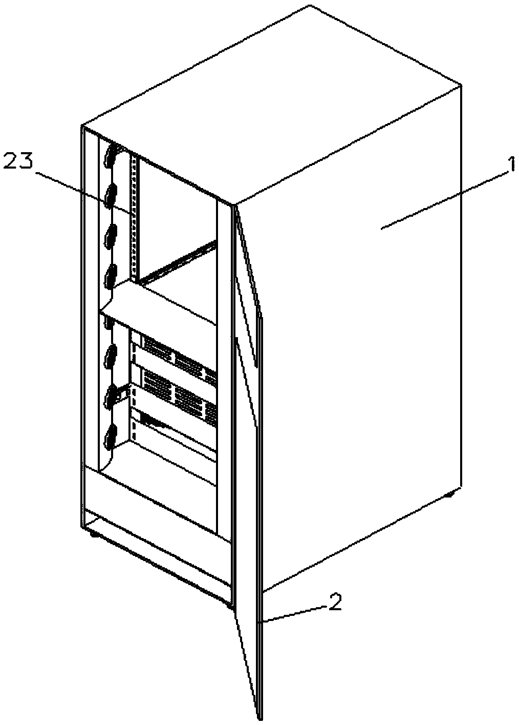 Efficient energy-saving information equipment cabinet and energy-saving control method thereof