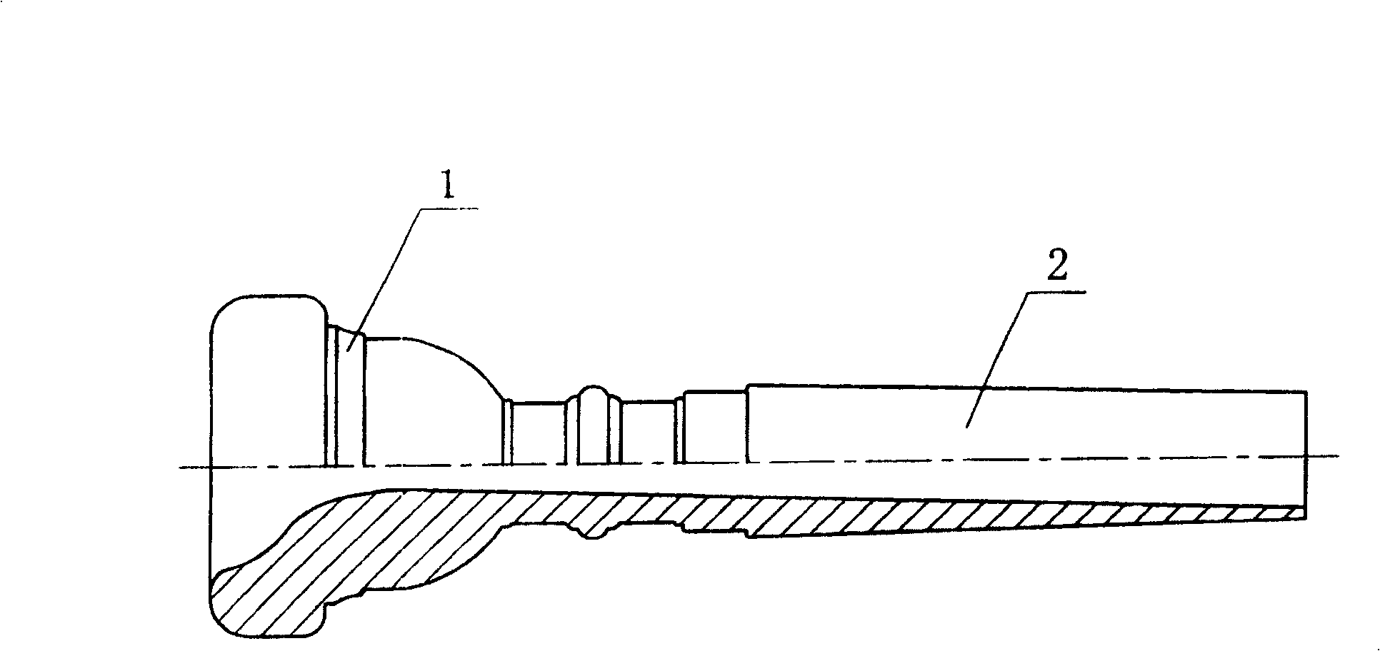 Double-tube mouthpiece for brass instrument