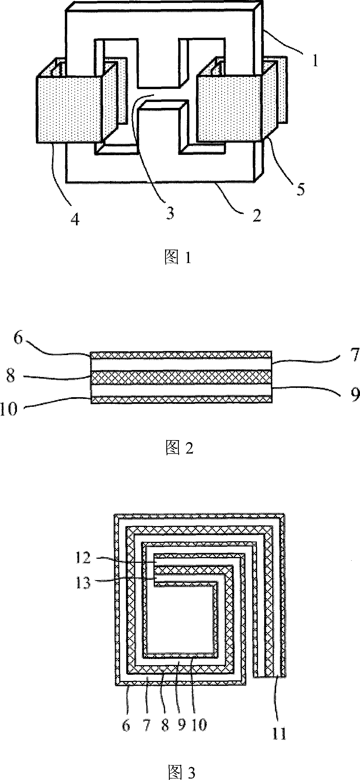 Inductance capacitance integrated structure implemented by flexible circuit board in EMI filter