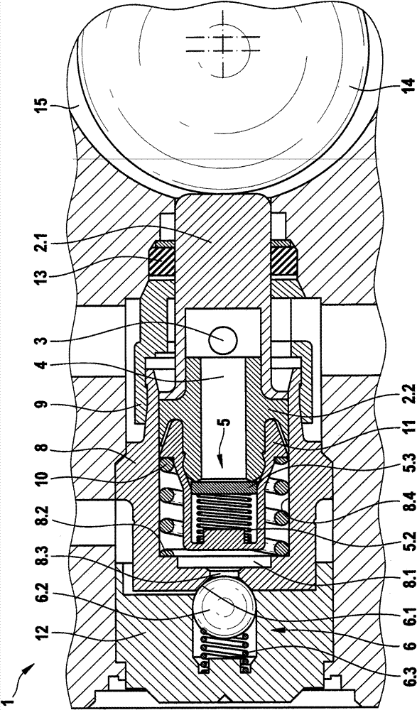 Piston pump for conveying a fluid and associated braking system