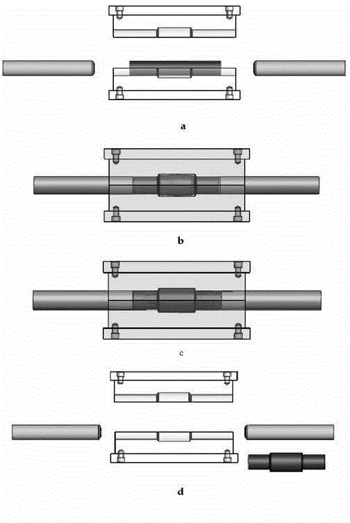 Variable-mold-clamping-force pipe internal high-pressure forming device and method