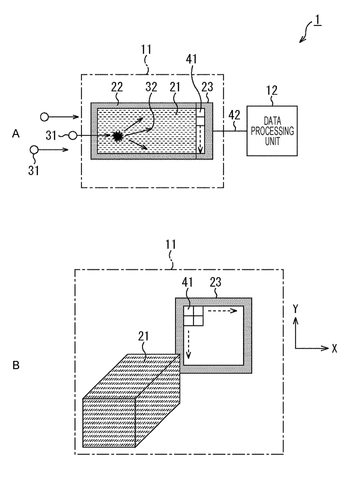 Optical pulse detection device, optical pulse detection method, radiation counter device, and biological testing device