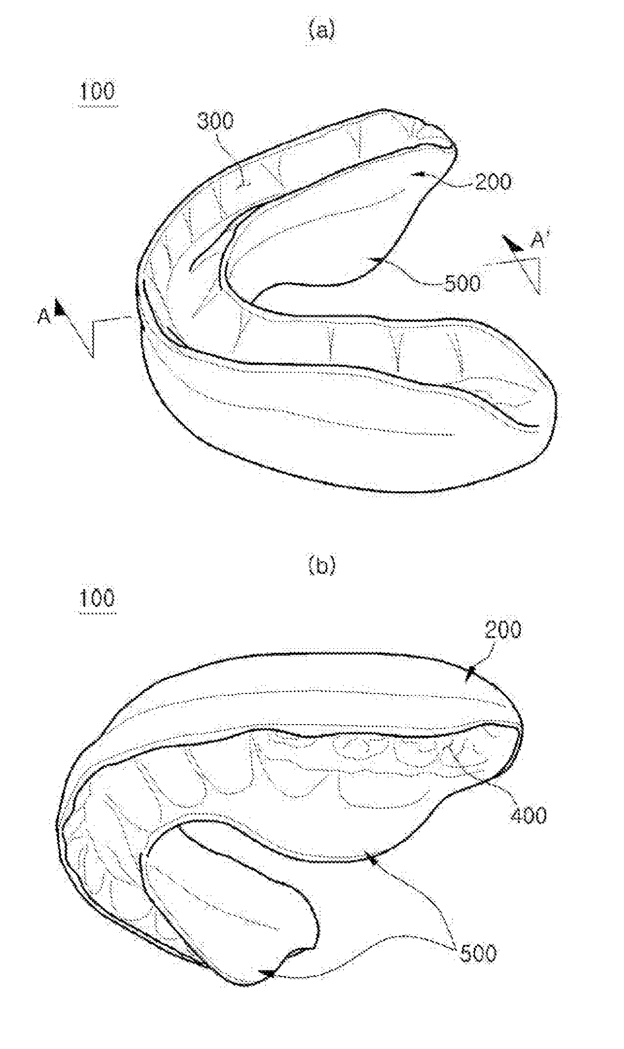 Oral appliance fixed to lower teeth