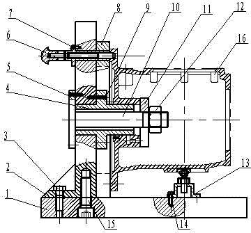 Fixture for machining of sides of right-angle gear reduction box bodies