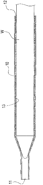 Cross-under type heat pipe structure and manufacturing method thereof