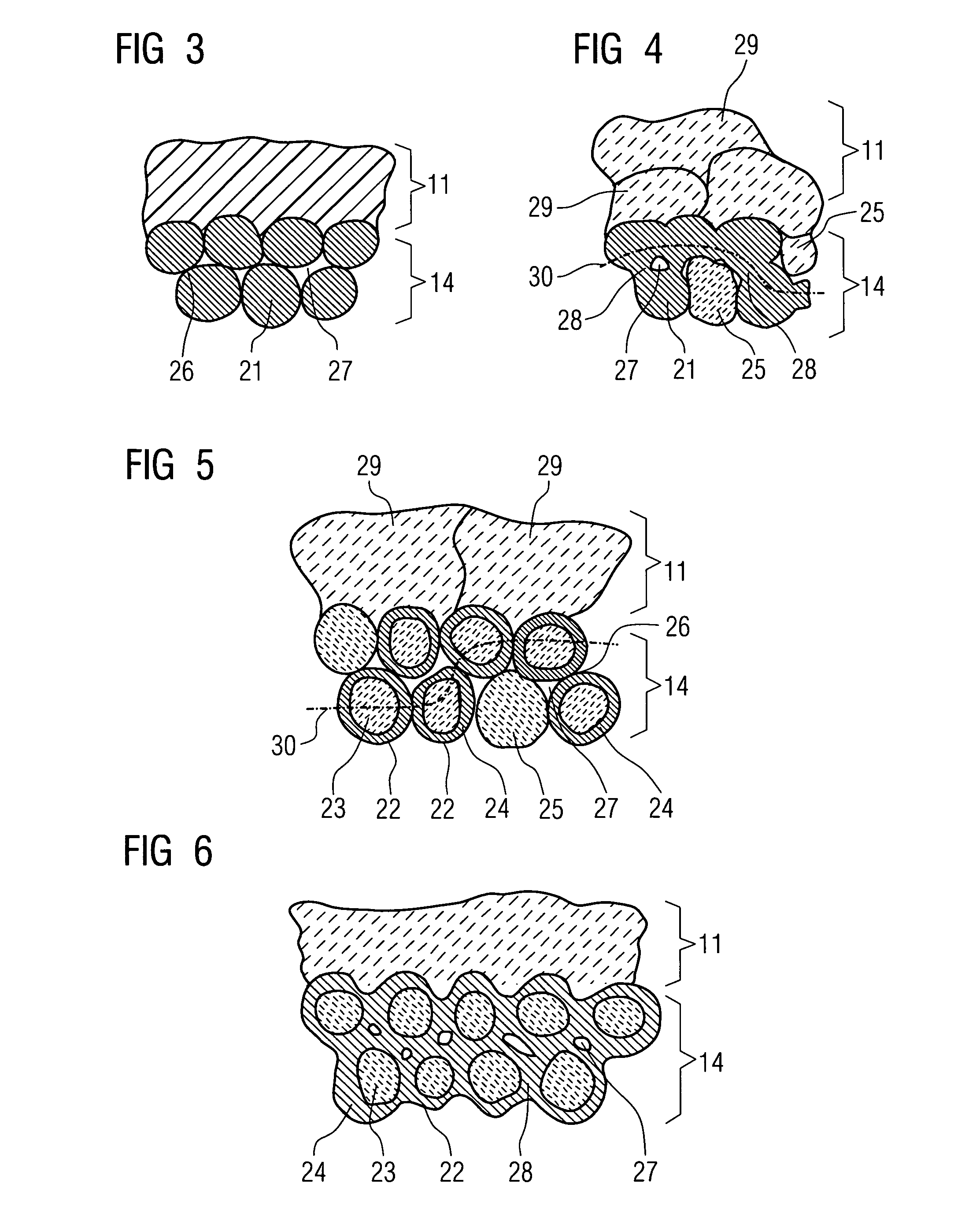 Component with a detection structure for mechanical damage