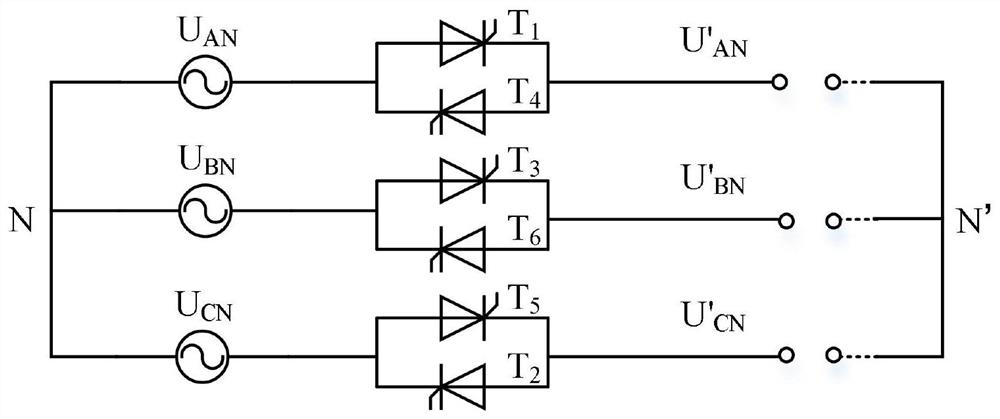 A line power compensation system based on energy storage and AC voltage regulation control