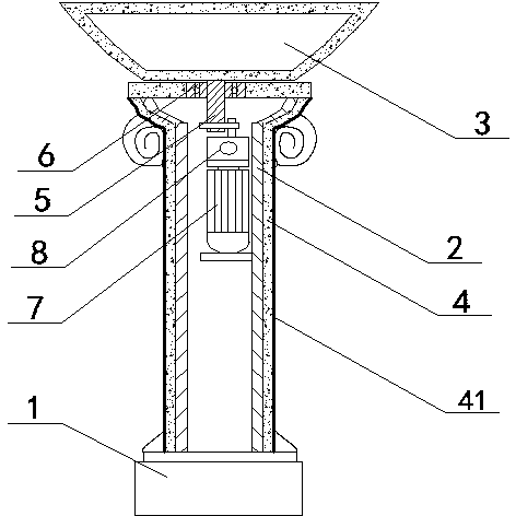 Rotary type flower and plant planting container