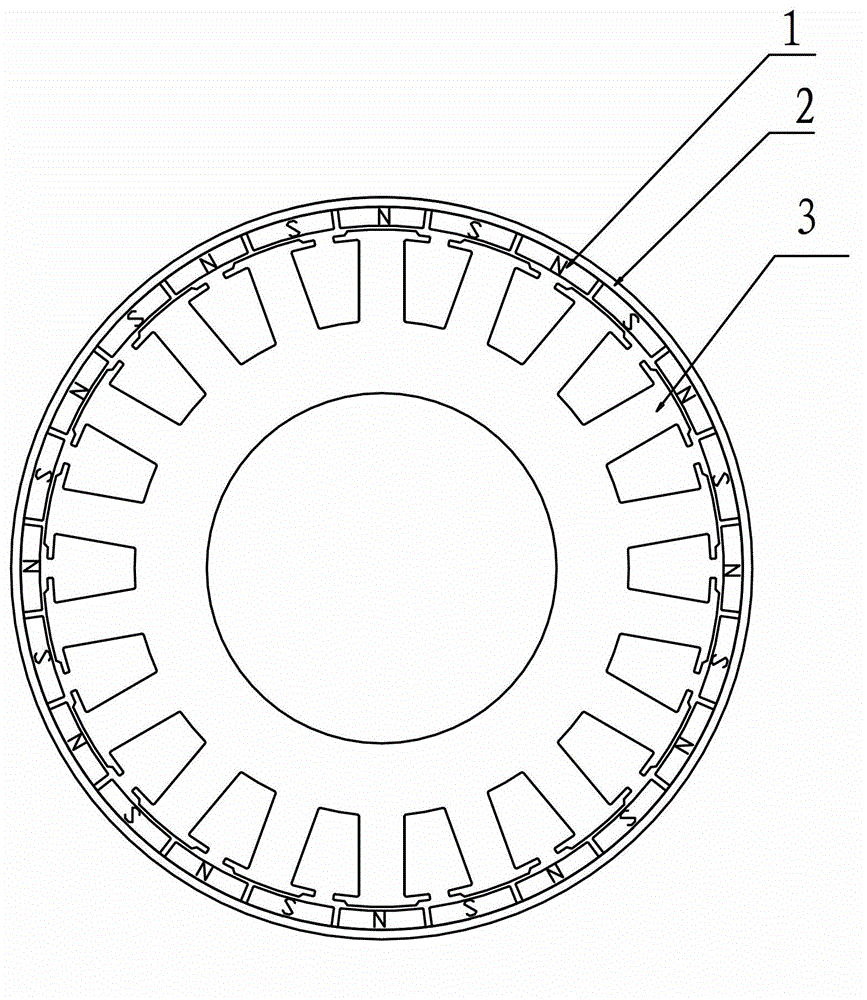 Magnetic circuit structure of washer variable frequency DC motor