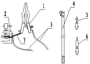Grounding wire safety operation device in power construction