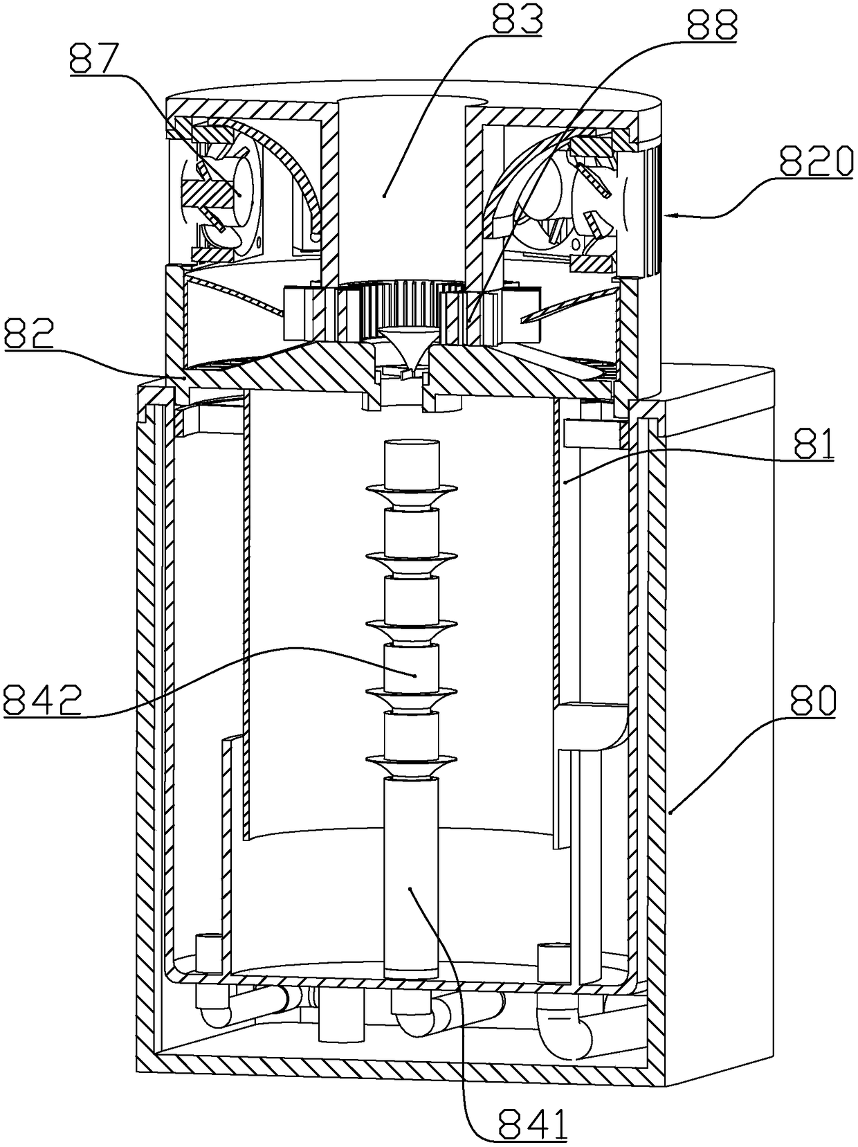 A water curtain forming device