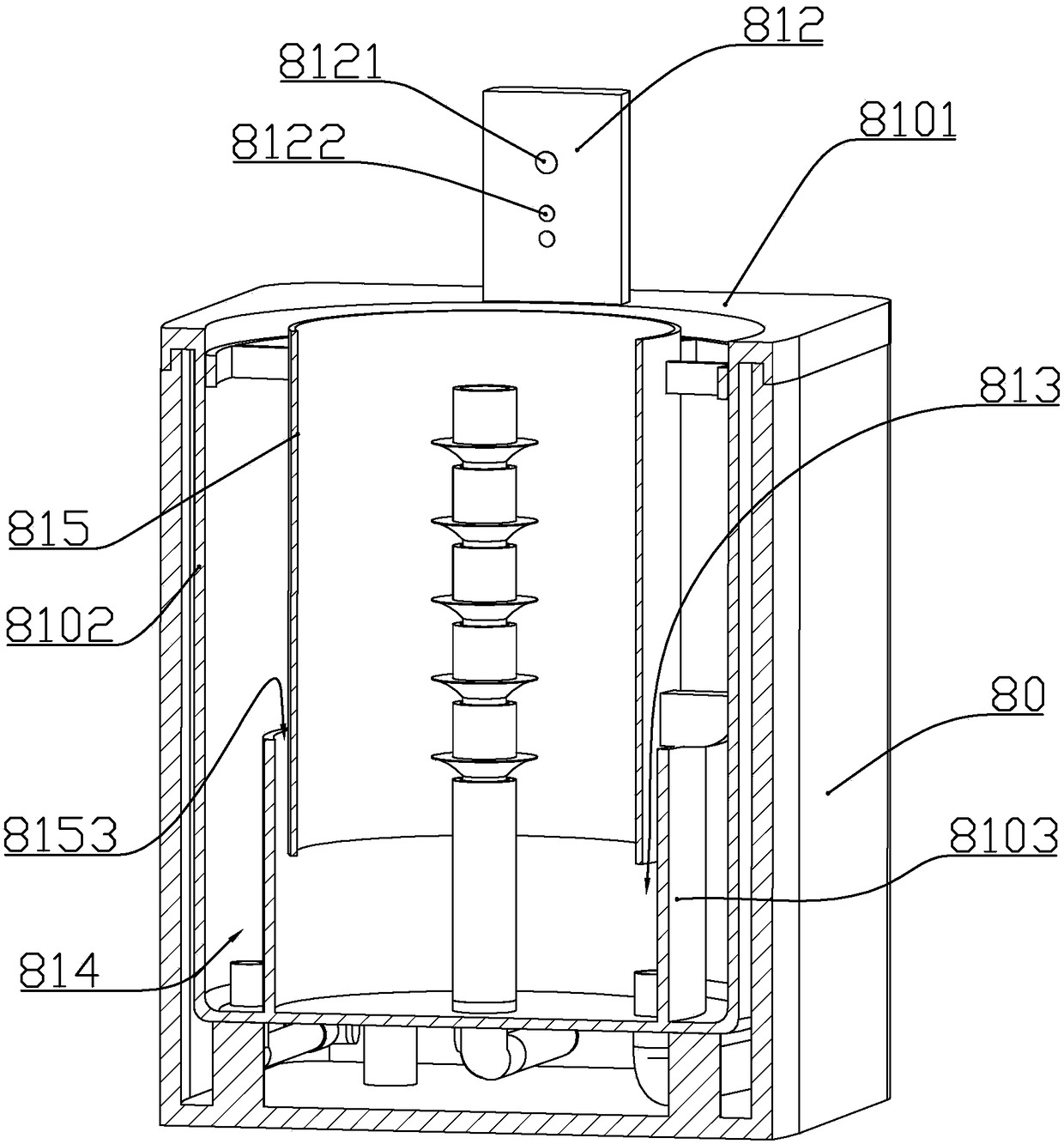 A water curtain forming device