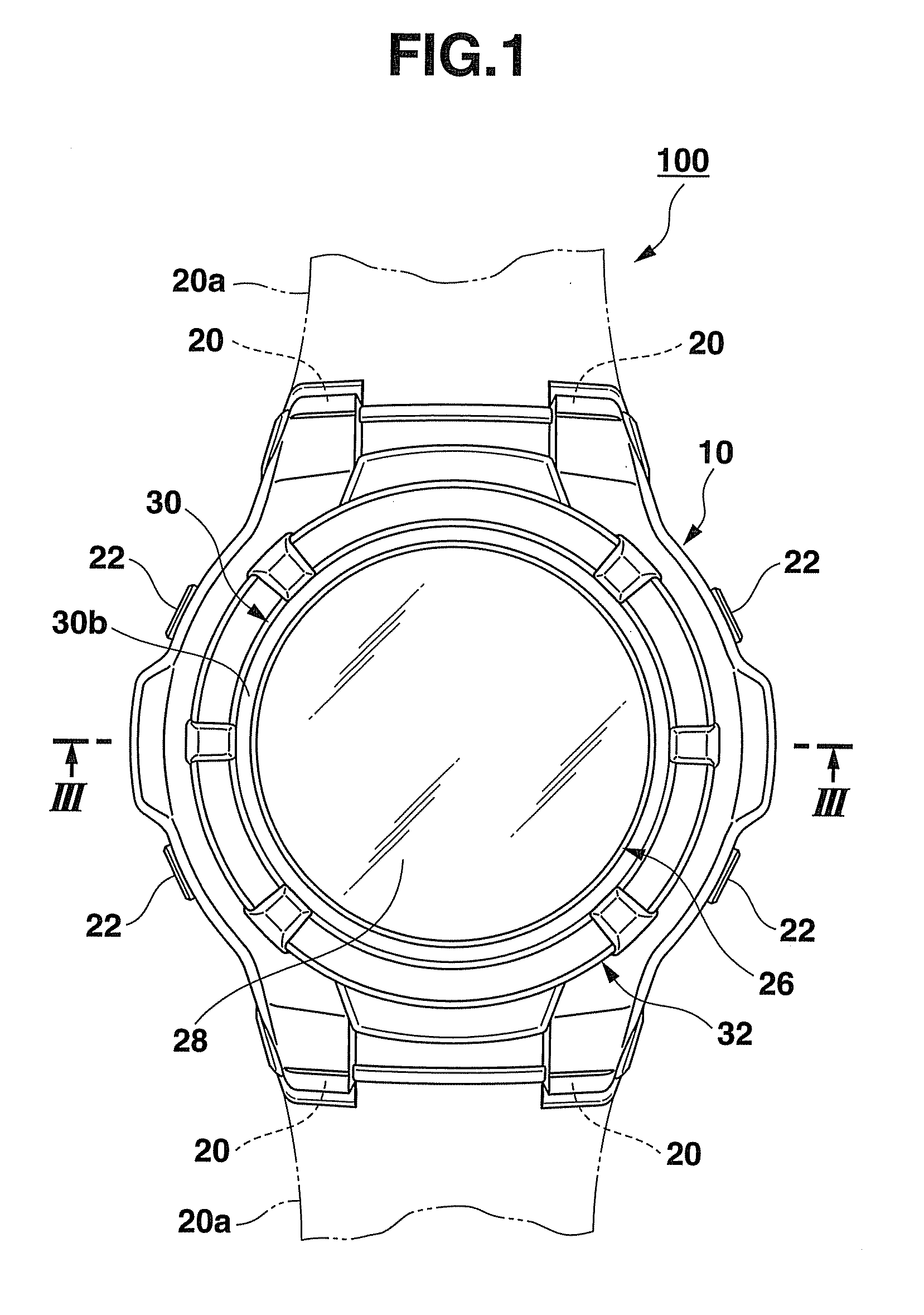 Case unit with opening covered with light transmission member, portable apparatus including such case unit, and method for assembling such case unit