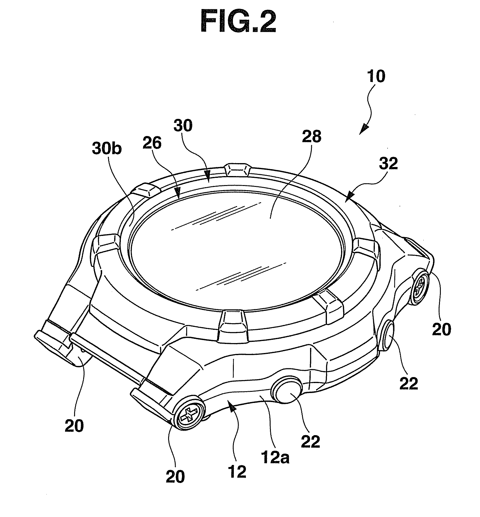 Case unit with opening covered with light transmission member, portable apparatus including such case unit, and method for assembling such case unit