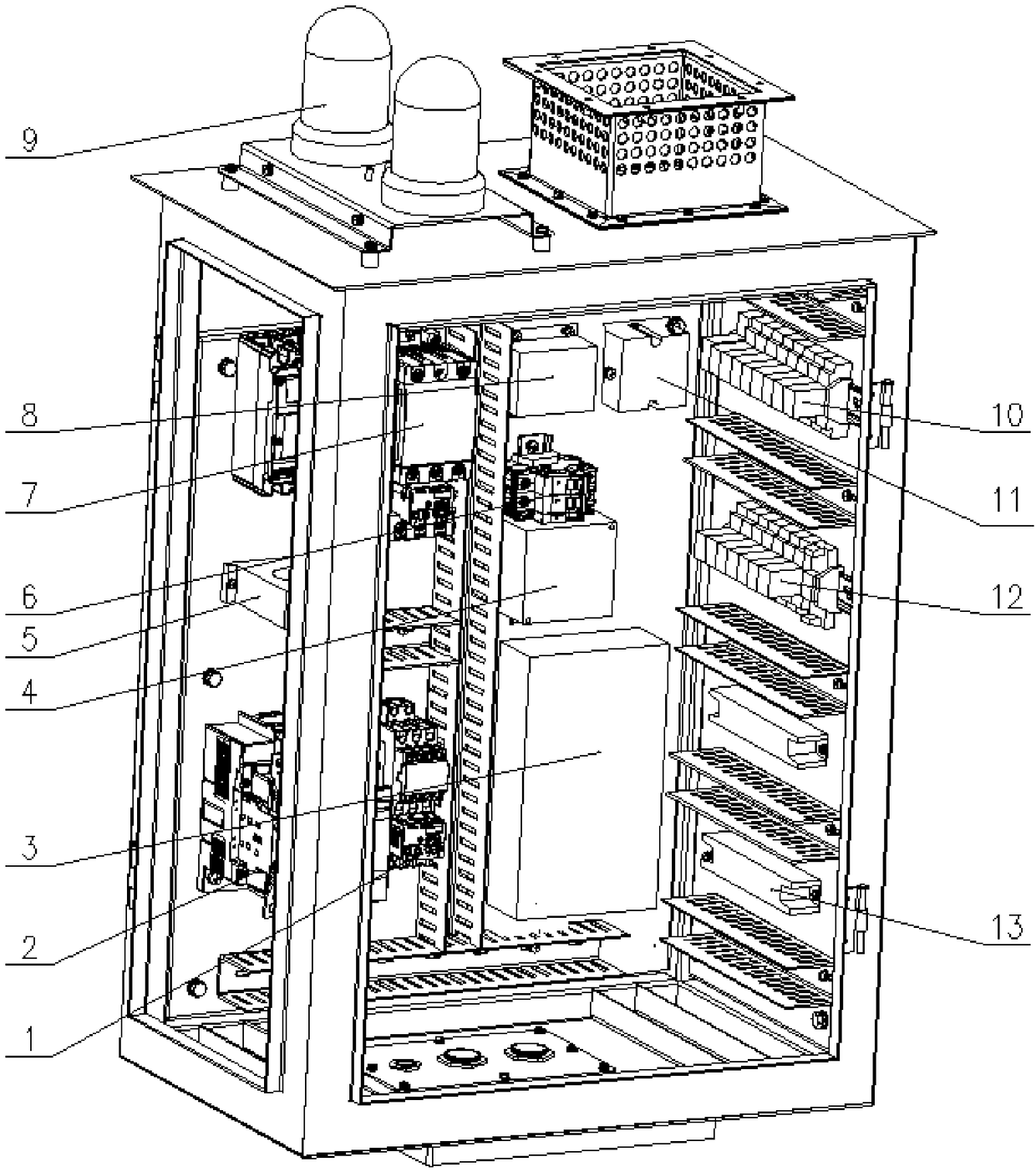 Power distribution cabinet for electrical engineering machinery