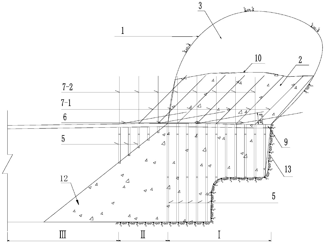 Treatment method for non-convergence type collapse of tunnel