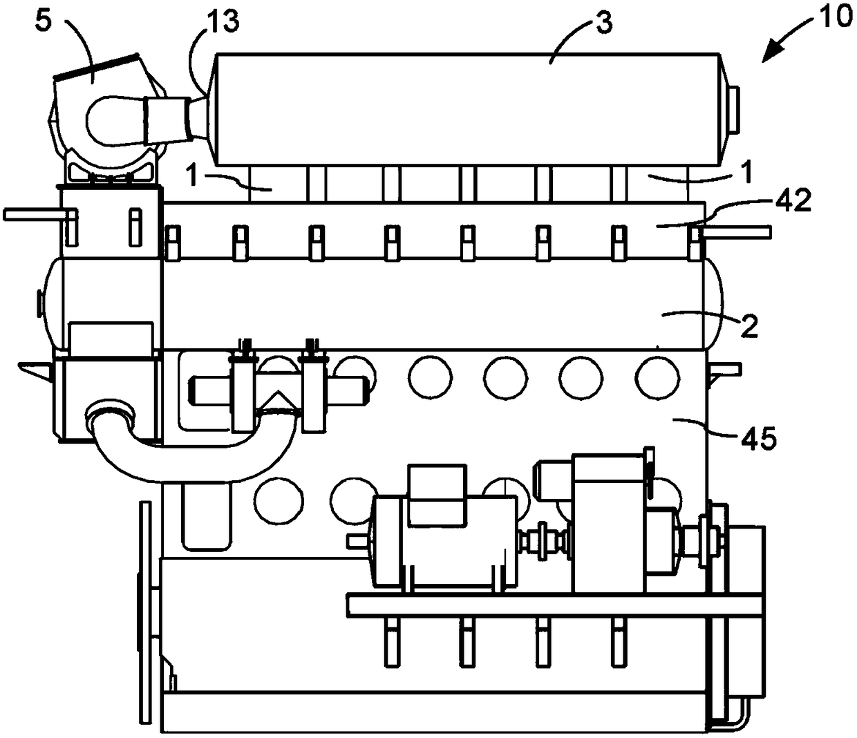 Connection flange for double walled high pressure gas pipe